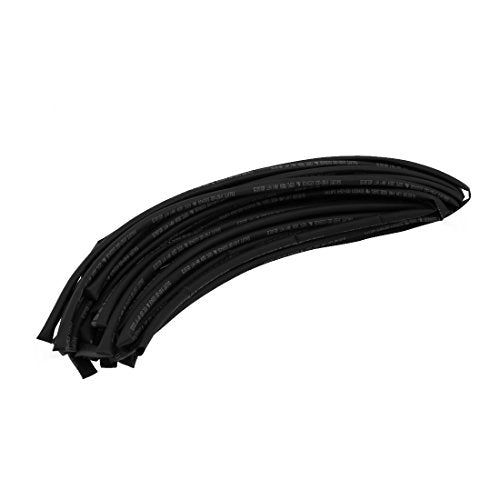 Aexit Heat Shrinkable Electrical equipment Tube Wire Wrap Cable Sleeve 10 Meters x 5mm Inner Dia Black
