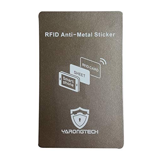 YARONGTECH RFID Anti-Metal Cell Phone Sticker,RFID Blocking Anti Magnetic Signal Protect Material (Grey-1pc)