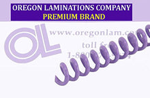Load image into Gallery viewer, Spiral Binding Coils 7mm (9/32 x 15-inch Legal) 4:1 [pk of 100] Lilac (PMS 528 C)
