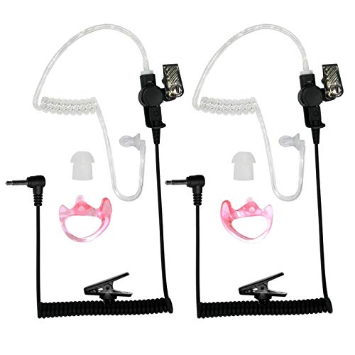 Reyinl RYL16S 3.5mm Police Listen Only Acoustic Tube Earpiece Surveillance Headset Audio Kit for Two-Way Radios, Transceivers and Radio Speaker Mics JacksPair