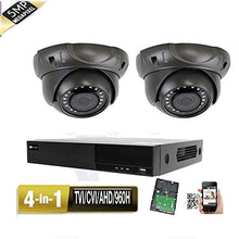 Load image into Gallery viewer, Amview 4CH All-in-1 TVI AHD CVI 960H DVR (2) 5MP 4-in-1 Indoor Outdoor CCTV Security Surveillance Camera System Hard Drive
