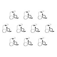 Bommeow 10 Pack BCT15-H5 1-Wire Acoustic Clear Tube Earpiece for Hytera PD700 PT-580 PD98X PD780 PD75X PT580H