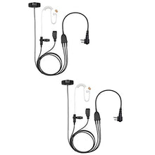 Load image into Gallery viewer, Bommeow 2 Pack BCT35-M1 3-Wire Acoustic Clear Tube Earpiece for Motorola Mototrbo CLS1410 XT460 DLR1020 Bearcom
