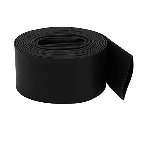 Aexit 2M Length Electrical equipment 0.71in Inner Dia Polyolefin Heat Shrinkable Tube Sleeving Black