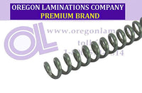 Spiral Binding Coils 7mm (9/32 x 15-inch Legal) 4:1 [pk of 100] Metallic Forest (PMS 350 C Metallic)