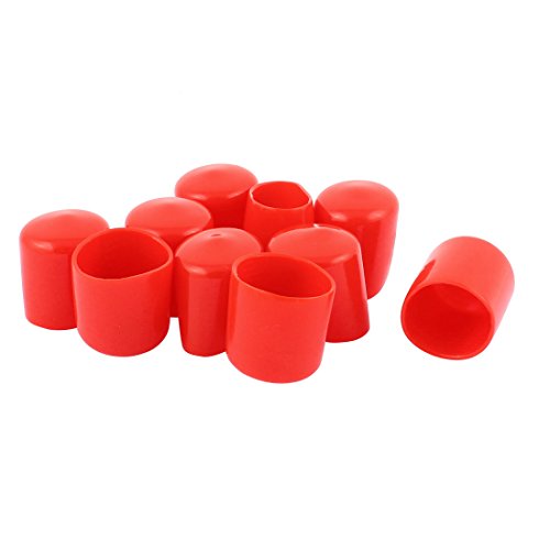 Aexit 10pcs 32mm Wiring & Connecting Inner Dia Vinyl End Cap Wire Cable Tube Heat-Shrink Tubing Cover Protector