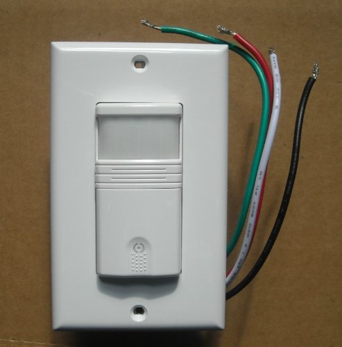 Occupancy AND Vacancy Wall Motion Sensor Detector 120V / 277V Switch White