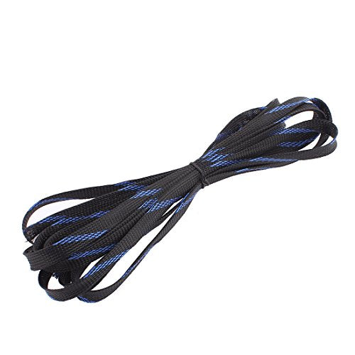 Aexit 12mm Diameter Wiring & Connecting PET Electric Cable Wire Wrap Expandable Braided Heat-Shrink Tubing Sleeving 16Ft