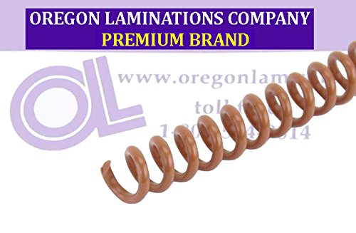 Spiral Binding Coils 7mm (9/32 x 15-inch Legal) 4:1 [pk of 100] Light Brown (PMS 1615 C)