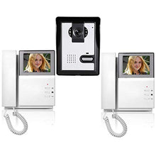 Load image into Gallery viewer, AMOCAM Wired Video Intercom Doorbell System 4.3 Inches Clear LCD 2- Monitor Video Door Phone Bell Kits IR Night Vision Camera Door Bell Intercom Doorphone Telephone Style 1V2

