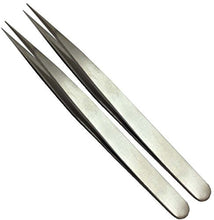 Load image into Gallery viewer, HAWK 4.75&quot; Non Magnetic Tweezers with Rounded Tips : (Pack of 2 Pcs.) - S8031
