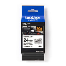 Load image into Gallery viewer, Brother TZe-FX251 Labelling Tape Cassette, Black on White, 24 mm (W) x 8 m (L), Flexible ID, Brother Genuine Supplies
