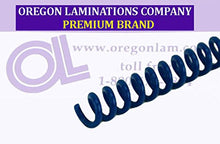 Load image into Gallery viewer, Spiral Binding Coils 7mm (9/32 x 15-inch Legal) 4:1 [pk of 100] Dark Blue (PMS 288 C)
