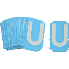 Load image into Gallery viewer, Brady 6002-U BradyGlo Gothic Polyester Quik Align Upper Case Letter&quot;U&quot; Label, 2&quot; Size (Pack of 25)
