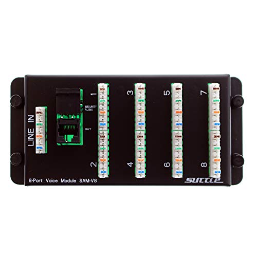 Suttle SAM-V8 Structured Media Panel Phone/Voice/Alarm Wiring Module, 1x8