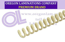 Load image into Gallery viewer, Spiral Coil Binding Spines 9mm (11/32 x 12) 4:1 [pk of 100] Ivory (PMS 4545 C)
