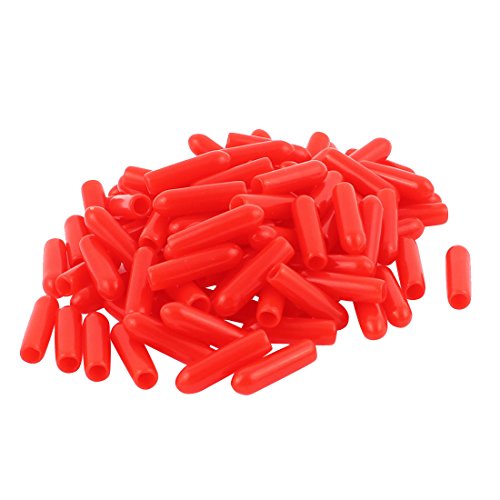 Aexit 100pcs 4mm Wiring & Connecting Inner Dia Vinyl End Cap Wire Cable Tube Heat-Shrink Tubing Cover Protector
