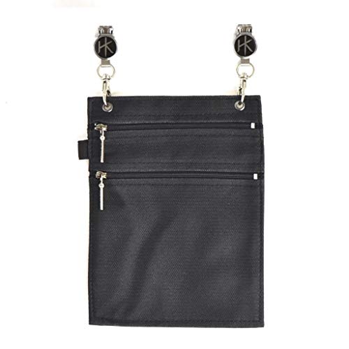 HipKlip Purse (Oxford; Black No Logo; X-Large) - Now Everything's Handy! (Suitable for Samsung Galaxy S5, Note 4 and iPhone 6)