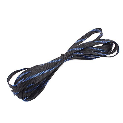 Aexit 10mm Diameter Wiring & Connecting PET Electric Cable Wire Wrap Expandable Braided Heat-Shrink Tubing Sleeving 16Ft
