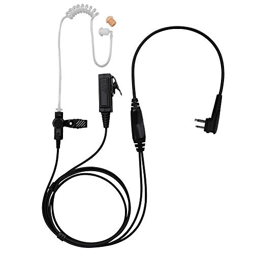 Bommeow BCT22-M1A 2-Wire Clear Coil Surveillance Kit Earphone for Motorola EP450 P140 CLS1450 Bearcom