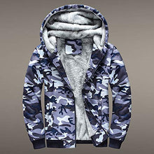 Load image into Gallery viewer, Bokeley Camouflage Coats Fleece Hoodie Sports Hoodie Jacket Casual Zip Up Heavyweight Hooded Jacket for Men
