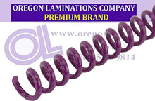 Load image into Gallery viewer, Spiral Binding Coils 8mm (5/16 x 15-inch Legal) 4:1 [pk of 100] Violet (PMS 2593 C)
