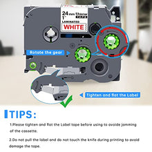 Load image into Gallery viewer, Unismar Compatible Label Tape Replace for Brother TZe-252 TZ252 Red on White 24mm 1 Inch Laminated Tape for PT-D600 PT-P700 PT-2430PC PT-D600VP PT-D800W PT-P900W PT-P950NW Label Maker, 1&quot; x 26.2&#39;, 2Pk
