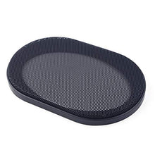 Load image into Gallery viewer, beler 2Pcs Black Car Audio Speaker Cover Steel Mesh Grill Decorative Circle 4 * 6 inch
