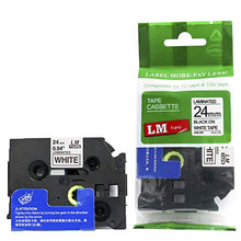 Load image into Gallery viewer, 1/Pack LM Tapes - LMe251 Premium 1&quot; Black Print on White Label Compatible with Brother TZe-251 P-Touch and Includes Tape Color/Size Guide. Replaces TZ-251 24mm 0.94 Laminated Ptouch.
