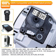 Load image into Gallery viewer, 6-Pack Dymo D1 a45013 Label Tape Compatible Dymo 45013 Tape, Use for DYMO LabelManager 160 280 210D 360D 420P Wireless PnP 220P 260P 450D 500TS 450DUO Label Maker, Black on White
