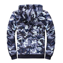 Load image into Gallery viewer, Bokeley Camouflage Coats Fleece Hoodie Sports Hoodie Jacket Casual Zip Up Heavyweight Hooded Jacket for Men
