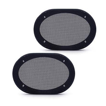 Load image into Gallery viewer, CITALL 2Pcs black car audio speaker cover steel mesh grill decorative ring 4 6 inches
