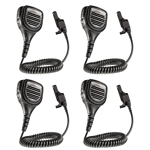 Arrowmax 4 Pack APM250-M7 IP56 Waterproof Shoulder Speaker Microphone for Motorola HT-1000 MT2000 MTS2000 XTS2500
