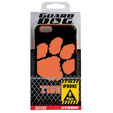 Load image into Gallery viewer, Guard Dog Collegiate Hybrid Case for iPhone 6 Plus / 6s Plus  Clemson Tigers  Black
