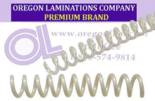 Load image into Gallery viewer, Spiral Binding Coils 7mm (9/32 x 15-inch Legal) 4:1 [pk of 100] Pearl (PMS Cool Grey 1 C)
