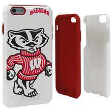 Load image into Gallery viewer, Guard Dog Collegiate Hybrid Case for iPhone 6 Plus / 6s Plus  Wisconsin Badgers  White
