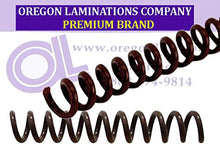 Load image into Gallery viewer, Spiral Coil Binding Spines 8mm (5/16 x 12) 4:1 [pk of 100] Chocolate Brown (PMS 438 C)
