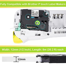 Load image into Gallery viewer, Tze-S231 Tz-S231 12mm 0.47&quot; Tape Aonomi Replacement for Brother Extra Strength P-Touch Label Tape Black on White 1/2&quot; Tz Tze Tape Compatible with Brother PTD210 PT-D410 PTH110 Label Maker,2-Pack
