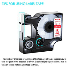 Load image into Gallery viewer, GREENCYCLE Label Maker Tape 45015 S0720550 Compatible for DYMO D1 1/2&quot; (12mm) x 23ft (7m) for LabelManager 210D 220P 260P 160 280 420P 350 360D 450 COLORPOP LMPnP LP250 (Red Print on White, 10 Pack)
