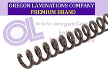 Load image into Gallery viewer, Spiral Binding Coils 8mm (5/16 x 15-inch Legal) 4:1 [pk of 100] Brown (PMS 440 C)
