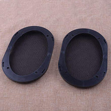 Load image into Gallery viewer, CITALL 2Pcs black car audio speaker cover steel mesh grill decorative ring 4 6 inches

