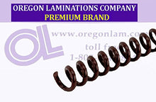 Load image into Gallery viewer, Spiral Binding Coils 7mm (9/32 x 15-inch Legal) 4:1 [pk of 100] Dark Brown (PMS 440 C)
