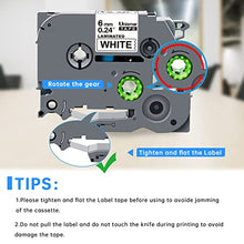 Load image into Gallery viewer, Unismar Compatible Label Maker Tape Replace for Brother Ptouch TZe211 TZe411 TZe511 TZe611 TZe711 6mm 0.23&#39;&#39; Laminated Tape for PT-D200 PT-D210 PT-D600 PT-D400 PT-H100 PT-H110, 1/4&quot; x 26.2&#39;, 5-Pack
