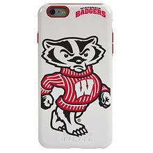 Load image into Gallery viewer, Guard Dog Collegiate Hybrid Case for iPhone 6 Plus / 6s Plus  Wisconsin Badgers  White
