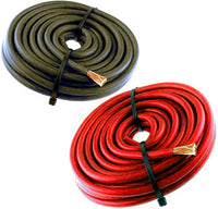 20FT 8 Gauge Primary Speaker Wire Amp Power Ground Car Audio 10' Red + 10' Black