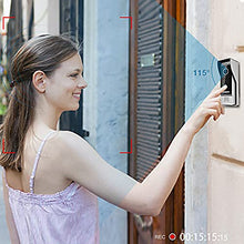 Load image into Gallery viewer, TMEZON Wired Video Door Phone Doorbell Intercom System,with 7 Inch 1-Monitor 1-Camera for Home,Night Vision,Support Automatically Snapshot/Recording Front Door Camera System
