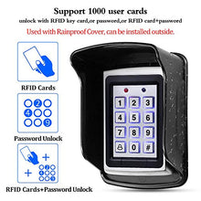 Load image into Gallery viewer, HFeng 125KHz RFID Metal Access Control Keypad Waterproof Cover, Standalone Access Controller for Door Lock System+20 pcs Keyfobs Keychains
