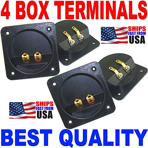 (4) Speaker Terminal Cups Sub Box for Subwoofer Enclosures Solid