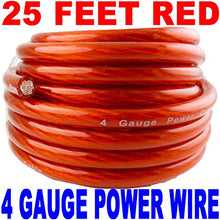 Load image into Gallery viewer, 4 Awg Gauge 25 Feet Red Power Ground Amp Wire
